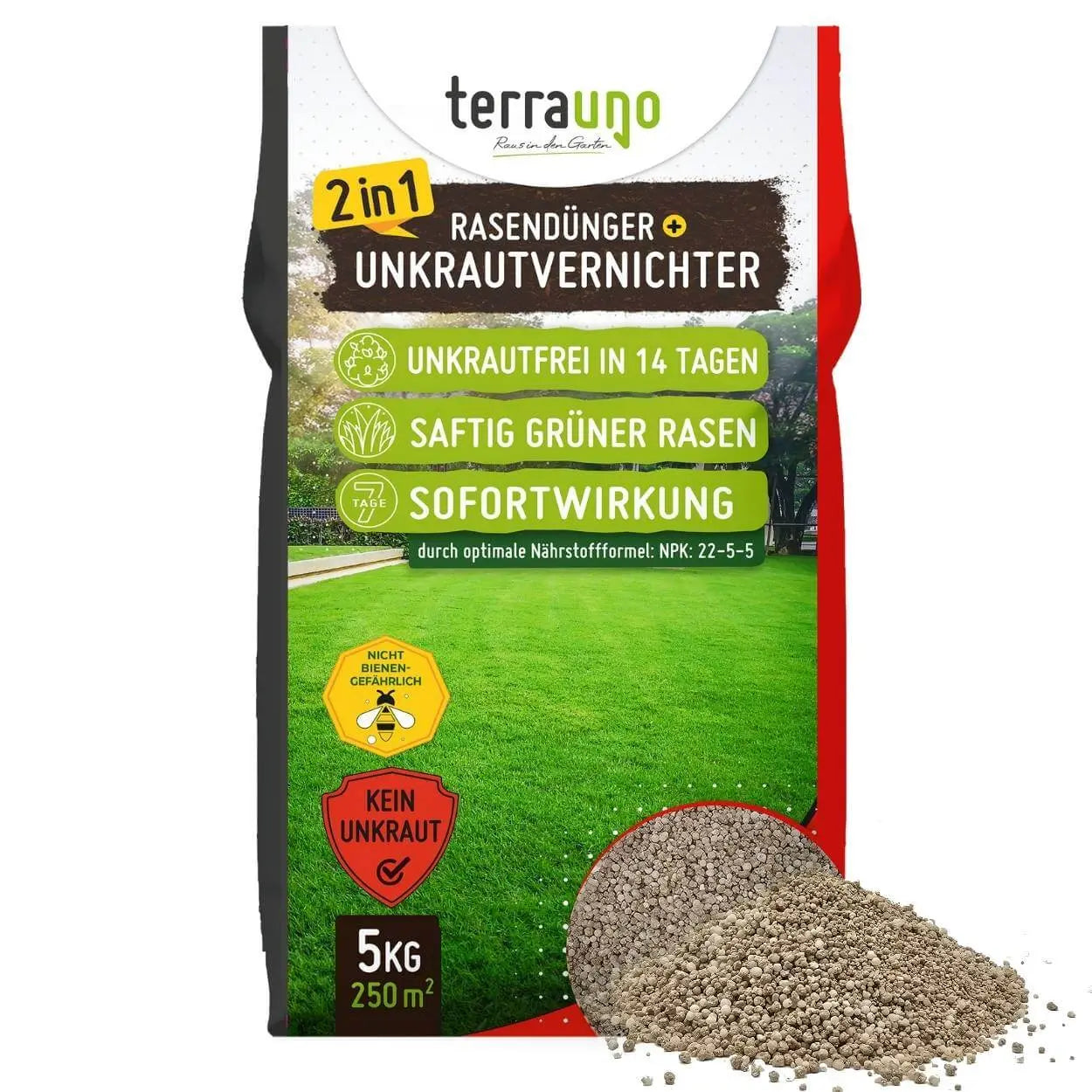 rasen düngen im herbst mit unkrautvernichter Rasendünger mit Unkrautvernichter, Unkrautbekämpfung, Rasenpflege – Terrauno