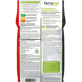 Rasendünger mit Unkrautvernichter TerraUno
