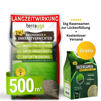 Rasendünger mit Unkrautvernichter TerraUno