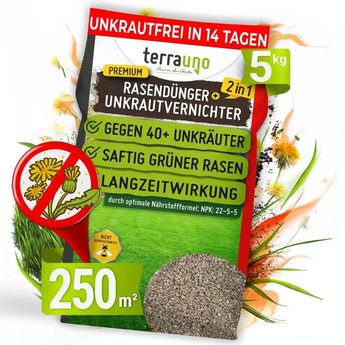 Rasendünger mit Unkrautvernichter TerraUno