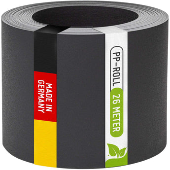 Sichtschutzstreifen | PP| Polypropylen | Lederoptik Anthrazit (RAL 7016) 26 Meter Rolle TerraUno