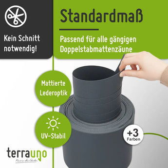 Sichtschutzstreifen | PP| Polypropylen | Lederoptik TerraUno