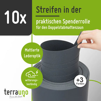 Sichtschutzstreifen | PP| Polypropylen | Lederoptik TerraUno