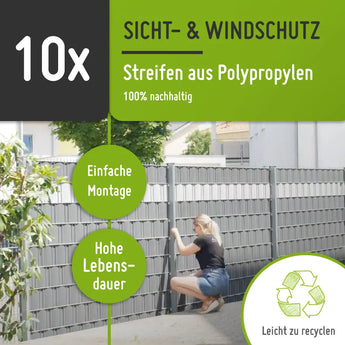 Sichtschutzstreifen | PP| Polypropylen | Lederoptik TerraUno