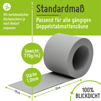 Sichtschutzstreifen | PP| Polypropylen | Lederoptik TerraUno