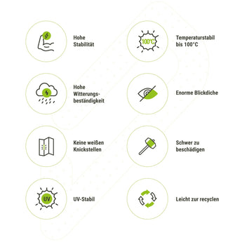 Sichtschutzstreifen | PP| Polypropylen | Lederoptik TerraUno