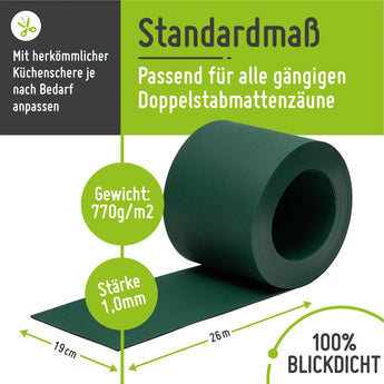 Sichtschutzstreifen | PP| Polypropylen | Lederoptik TerraUno