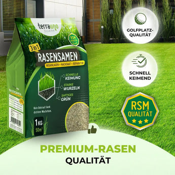 Rasensamen - Nachsaat, Reparatur und Neuanlage TerraUno