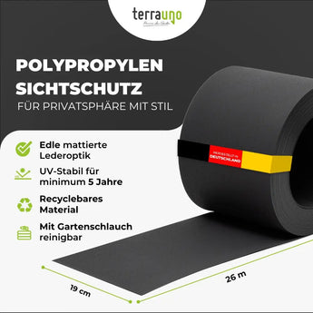 Sichtschutzstreifen | PP| Polypropylen | Lederoptik Product vendor