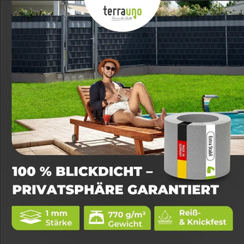 Sichtschutzstreifen | PP| Polypropylen | Lederoptik Product vendor