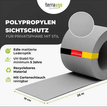 Sichtschutzstreifen | PP| Polypropylen | Lederoptik Product vendor
