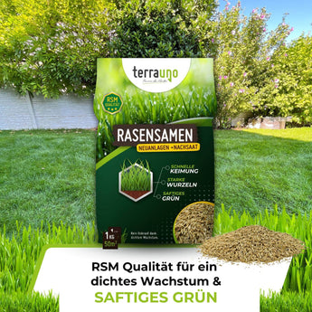 Rasensamen - Nachsaat, Reparatur und Neuanlage TerraUno