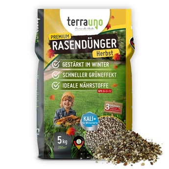 Premium - Herbst Rasendünger Rasendünger 5kg   TerraUno