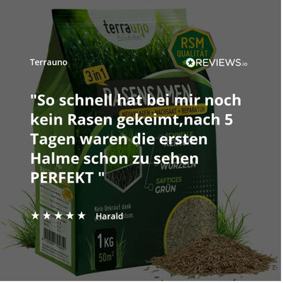 Kundenbewertung TerraUno Rasensamen