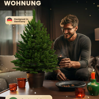 ArtiTree® Künstlicher Weihnachtsbaum - Premium Tanne im Topf     TerraUno