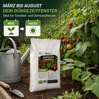 Ernteglück BIO Tomaten- & Gemüsedünger 1 kg von TerraUno – organischer Spezialdünger für reiche Ernte