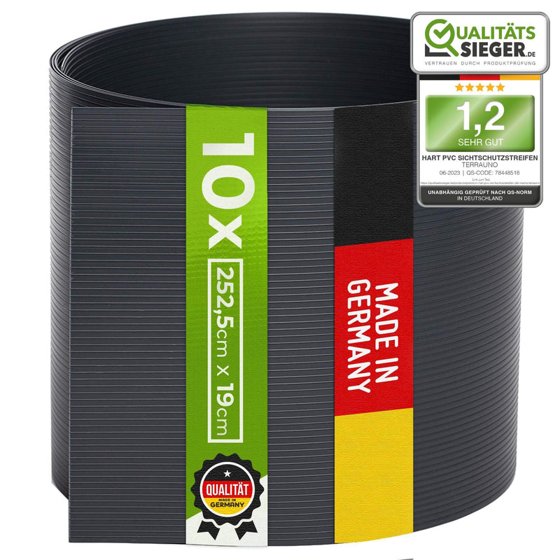 Hart PVC Sichtschutzstreifen für Doppelstabmatten I Made in Germany Sichtschutz    TerraUno