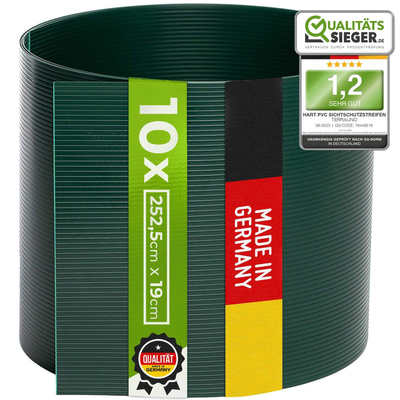 Hart PVC Sichtschutzstreifen für Doppelstabmatten I Made in Germany Sichtschutz    TerraUno