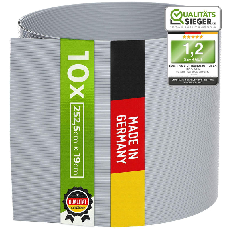 Hart PVC Sichtschutzstreifen für Doppelstabmatten I Made in Germany Sichtschutz    TerraUno