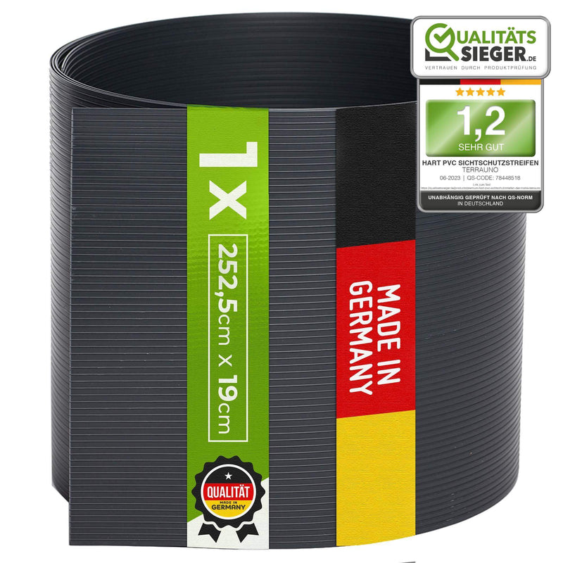 Hart PVC Sichtschutzstreifen für Doppelstabmatten I Made in Germany Sichtschutz    TerraUno
