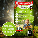 TerraUno - Herbst Rasendünger NPK 7+3+12 - 8kg Beutel Dünger    TerraUno