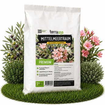 Mittelmeertraum BIO Oleander & Olivendünger 1 kg von TerraUno – organischer Spezialdünger für mediterrane Pflanzen