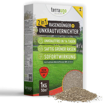 Rasendünger mit Unkrautvernichter Rasendünger mit Unkrautvernichter 1 Kg   TerraUno