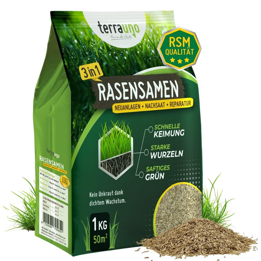 Rasensamen - Nachsaat, Reparatur und Neuanlage Rasensamen TerraUno
