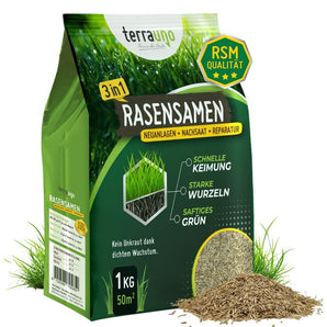 Rasensamen - Nachsaat, Reparatur und Neuanlage Rasensamen TerraUno