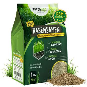 Rasensamen - Nachsaat, Reparatur und Neuanlage Rasensamen TerraUno