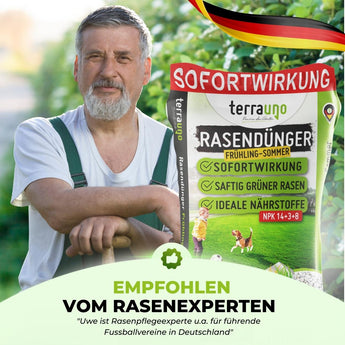 Rasendünger Sommer und Frühling Rasendünger TerraUno