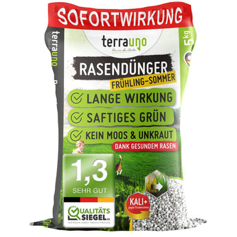 Rasendünger Sommer und Frühling Rasendünger 5 kg TerraUno