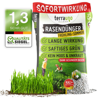 Rasendünger Sommer und Frühling Rasendünger TerraUno