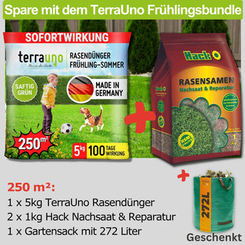 Frühlings- und Sommerbundle für deinen Rasen  250 m²   TerraUno