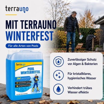 TerraUno Pool-Wintermittel 5 L – 3in1 Winterpower gegen Algen, Kalk und Ablagerungen