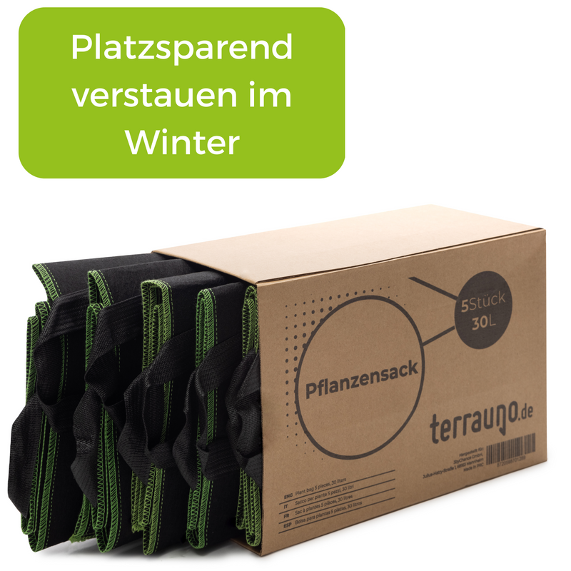 Pflanzsack aus Vliesstoff inkl. Pflanzenschilder Gefäß    TerraUno