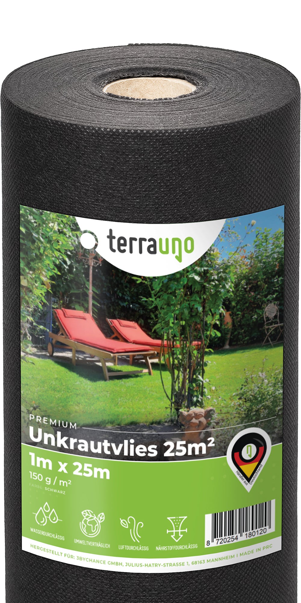Unkrautvlies - 150 g/m²  25m x 1m   TerraUno