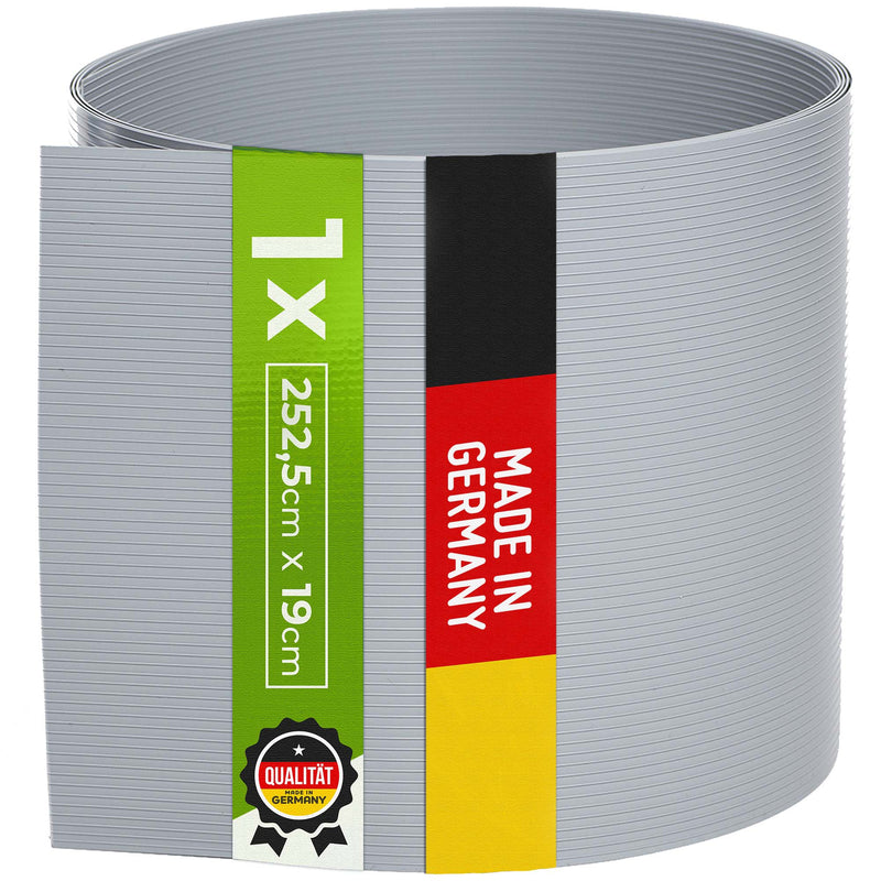 Hart PVC Sichtschutzstreifen für Doppelstabmatten I Made in Germany Sichtschutz Grau (RAL 7040) 1  TerraUno
