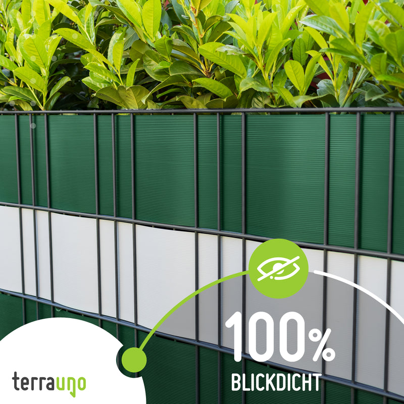 Hart PVC Sichtschutzstreifen für Doppelstabmatten I Made in Germany Sichtschutz    TerraUno