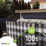 Hart PVC Sichtschutzstreifen für Doppelstabmatten I Made in Germany Sichtschutz    TerraUno