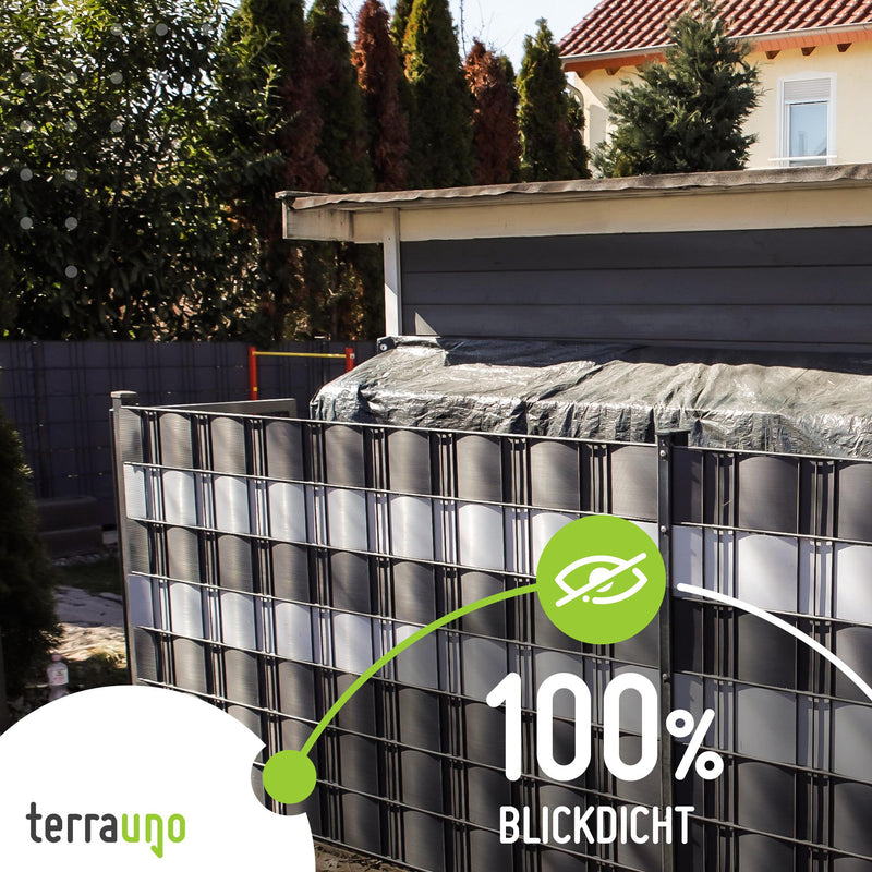 Hart PVC Sichtschutzstreifen für Doppelstabmatten I Made in Germany Sichtschutz    TerraUno