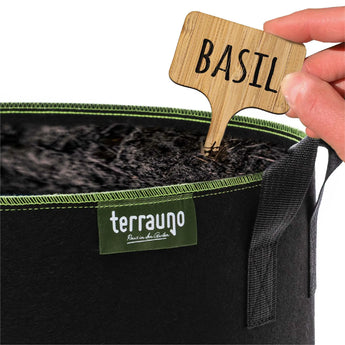Pflanzsack aus Vliesstoff inkl. Pflanzenschilder Gefäß    TerraUno