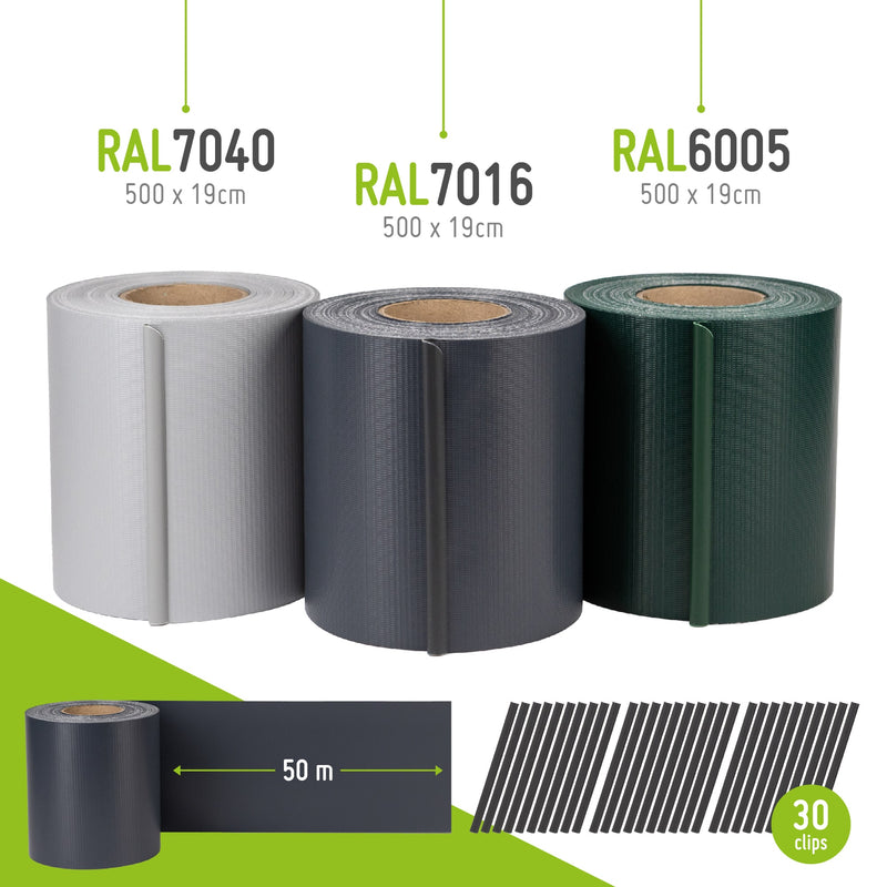 Sichtschutz (Rolle) aus PVC I verschiedene Größen und Farben Sichtschutz    TerraUno